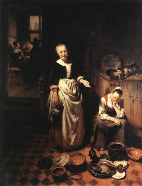 De afwasmeid, Nicolaes Maes