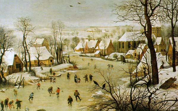 Winterlandschap (detail), Pieter Brueghel, 1565