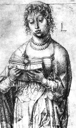 Lezende vrouw, Lucas van Leyden (1494-1533) 