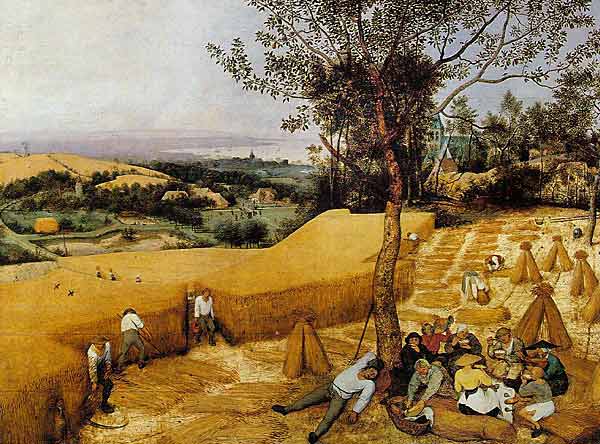 Oogst, schilderij van Pieter Breughel